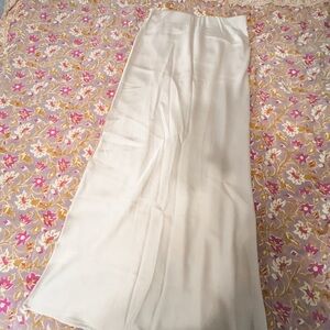 Elegant Cream Maxi Skirt